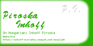 piroska inhoff business card